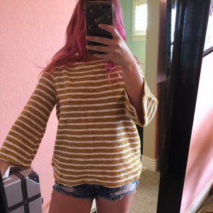 Yellow & White Sweater